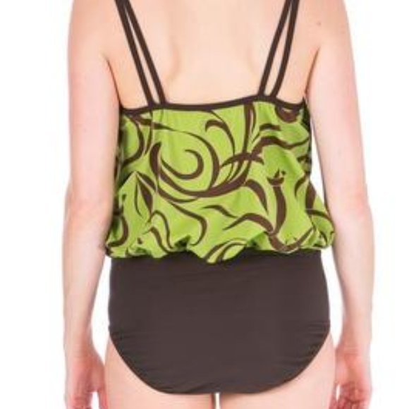 NWT FULL COVERAGE BLOUSON ONE-PIECE SWIMSUIT  -10 - Picture 5 of 6